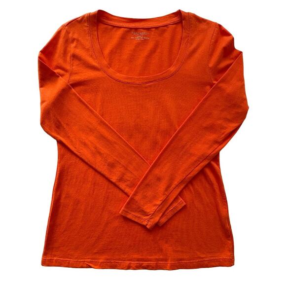 Philosophy Orange Long Sleeve Top Size Small - Picture 1 of 5
